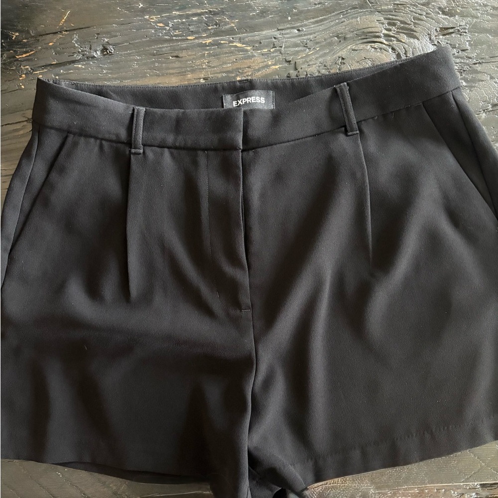 Express Women's Elegant Black High Waist Shorts